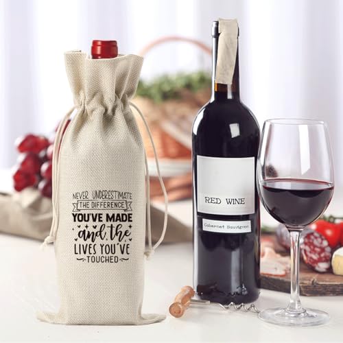 Divertente regalo di pensionamento per donna uomo pensionamento vino regali borsa felice pensionamento decorazioni per feste in pensione regali di partenza regali per collega, infermiera, insegnante