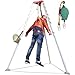 7ft Emergency Rescue Tripod Kit - Heavy-Duty 2600LBS Winch, Safety Rope, Portable Folding Equipment for Confined Space, Fire Rescue, Subway & Industrial Applications
