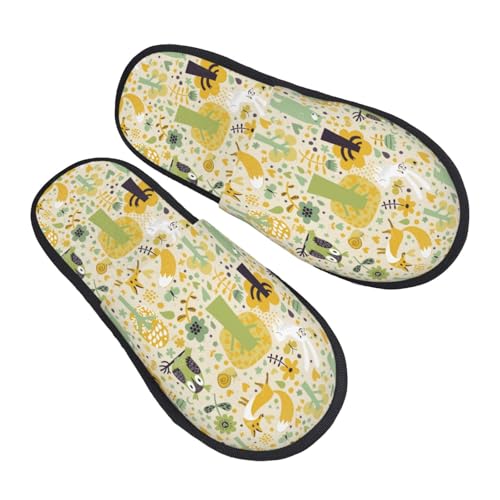 Animal Tree Print Women Slippers Home Furry Shoes Keep Men Couples Shoes Warm For Women-2