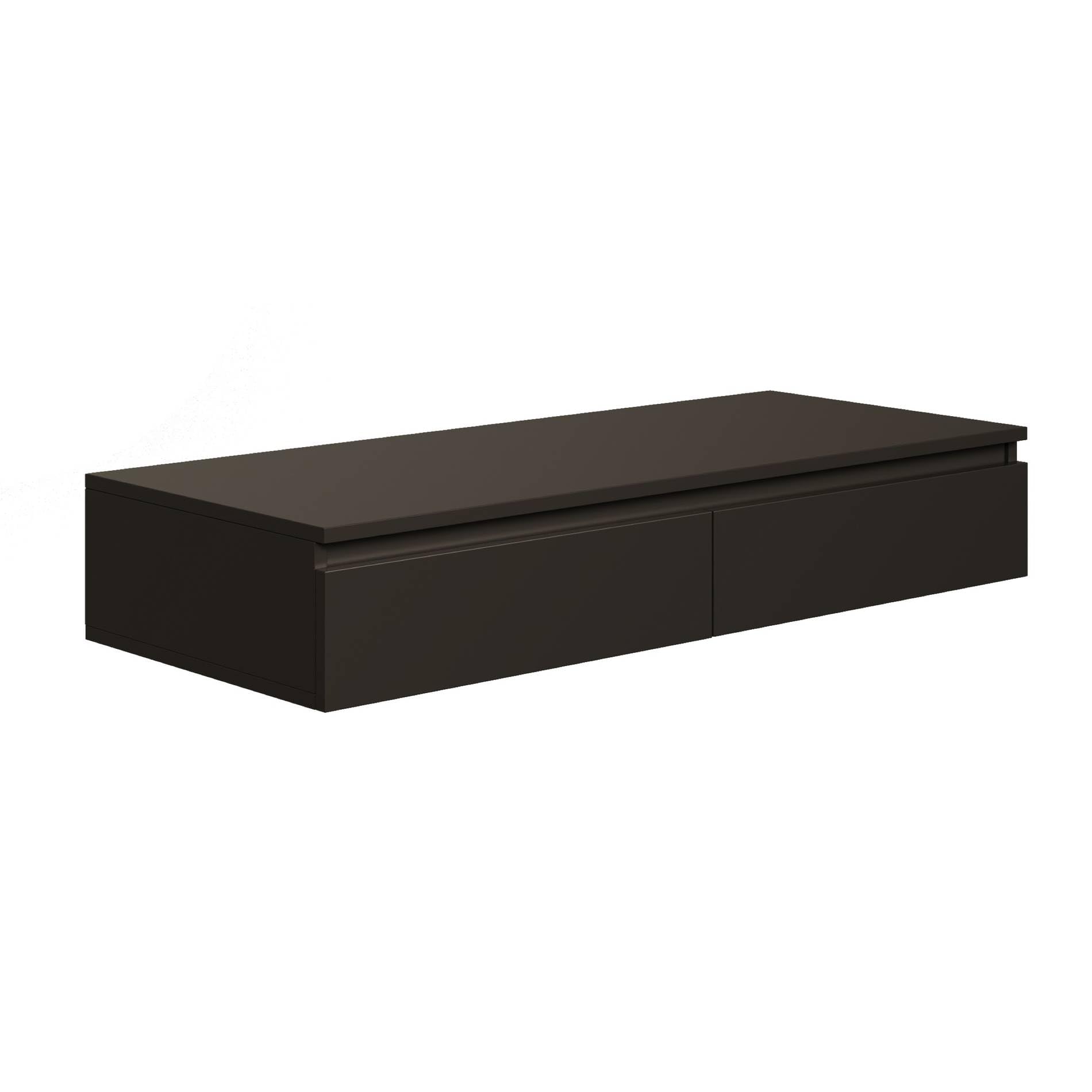 Selsey Postazione Trucco Moderna Nera Toeletta Trucco Sospesa 120 cm con 2 Cassetti Toeletta Trucco con Sgabello Elegante e Resistente, Perfetta per Interni Contemporanei e Spazi Compatti