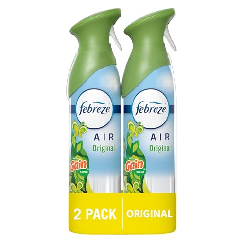 Febreze - Febreze Air Freshener Spray, Odor Eliminator, Gain Original, 250 gram each, 2 count