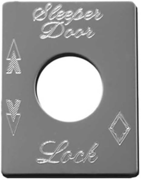 Technical Precision Replacement for Peterbilt 379 Year 2005 Stainless Steel Sleeper Door Lock Switch ID Plate