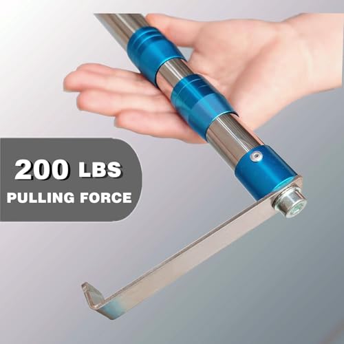 Bytcew Cargo Grabber Reach Retriever Tool, 6.3 Ft Heavy Duty Truck Bed Accessories Telescoping Pull Pole with Hooks, Used for Pickup Truck, SUV, Trailers, RVs (Stainless Steel) - Thumbnail 3