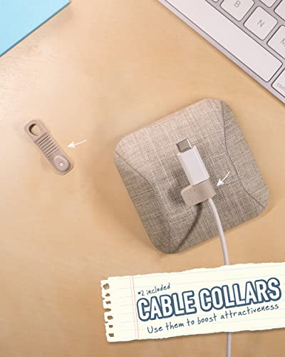 Smartish Cable Wrangler - Magnetic Cable Manager & Cord Organizer For Desk Or Nightstand - Lightly Toasted Beige #TOP4