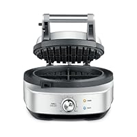 Breville the No-Mess Waffle Iron Maker, Brushed Stainless Steel, BWM520BSS