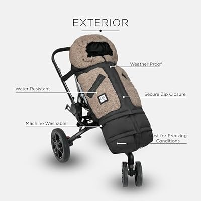 7AM Enfant Stroller Blanket 212 - Adjustable Baby Car Seat Zipped Blanket for Babies Winter, Unisex Multi Purpose Fleece Lined Warm Hooded Toddler Footmuff Water Repellent | (6M - 4T)