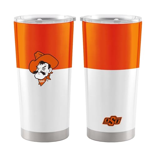 Image of Logo Brands 20 oz Powder Coat Tumbler- Insulated Tumbler with Lid for Water, Iced Tea or Coffee, Smoothie and More