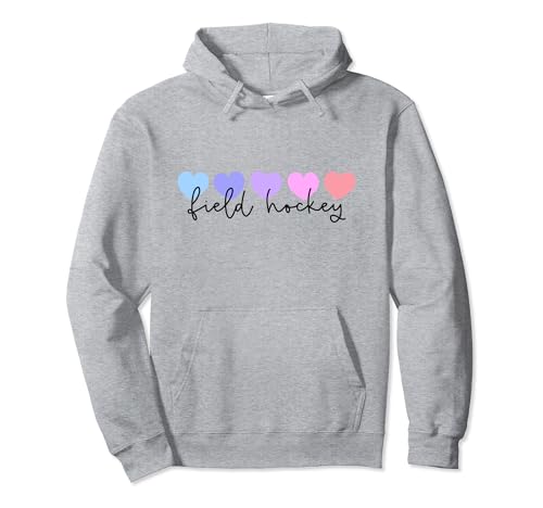 Corazón para amantes del hockey sobre césped para mujeres o niñas Sudadera con Capucha