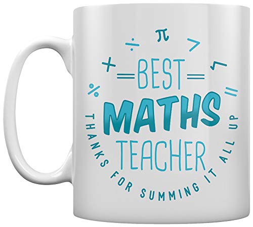 Grindstore Kaffeebecher The Best Maths Teacher weiß