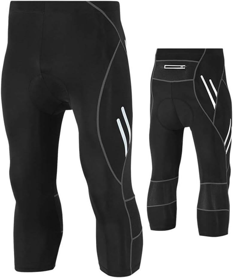 Pantalón bicicleta hombre para evitar molestias de sillín mallas elásticas almohadilla 3D