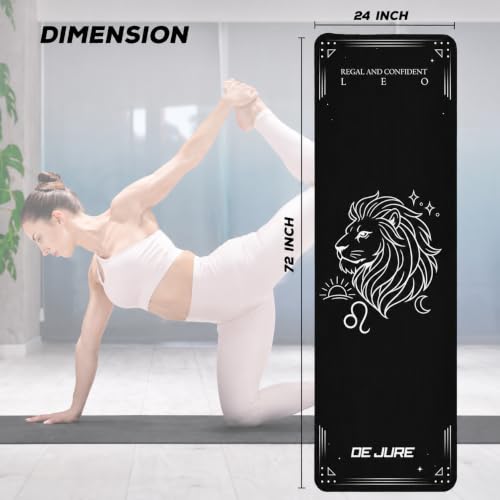 Image of De Jure Fitness Yoga Mat for Women and Men, 13mm Extra Thick Non-Slip NBR Exercise Mat for Yoga, Pilates, Gym & Floor Workouts - with Carry Strap - Leo