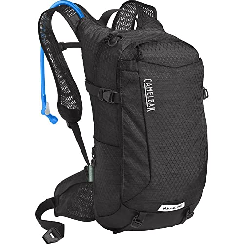 CamelBak M.U.L.E. Pro 14 Bike Hydration Pack 2,835 g – Tecnologia de Mapeamento Corporal, Preto/Branco