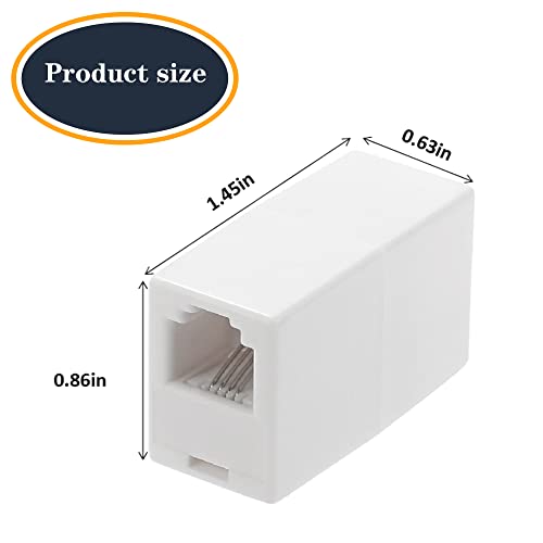 image for Ubramac RJ11 Coupler, Straight Telephone Inline Coupler RJ11 6P4C Inli