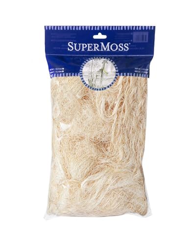 SuperMoss (29974 Natural Sisal Fiber Strands | Decorative Basket Filler, Gift Box Shred, Craft Twine & Vase Decor | Perfect for Cat Toys, Indoor Plants, and Floral Arrangements, 200 Cu in, Natural