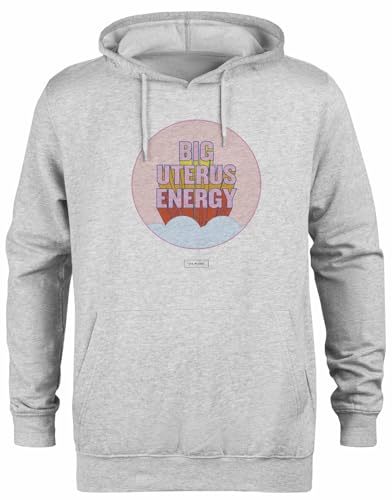 Pull Big Uterus Energy sweat à capuche gris pour vos moments détente