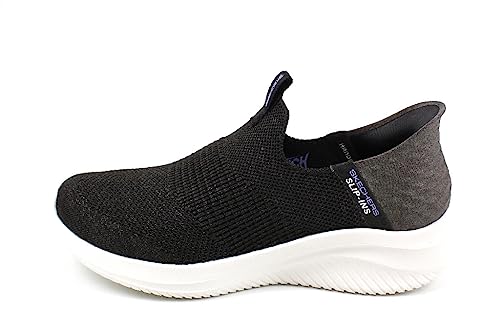Skechers Women's Hands Free Slip Ins Ultra Flex 3.0 Smooth Step, Black, 52
