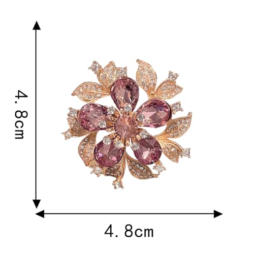 Image of Rhinestone Crystal Sunflower Brooch Pin Elegant Wreath Brooch Clothing Hat Bag Skirt Accessories for Women