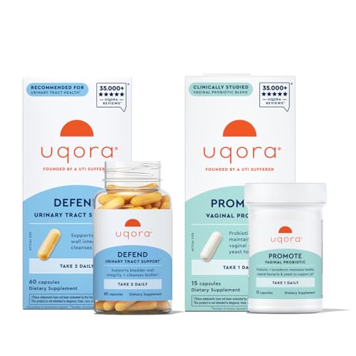 Uqora Defend & Promote - Urinary & Vaginal Health Supplement Bundle for Daily Support - Supports...
