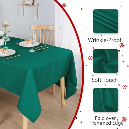 Nappe jacquard de qualité supérieure texturée vert émeraude - 3
