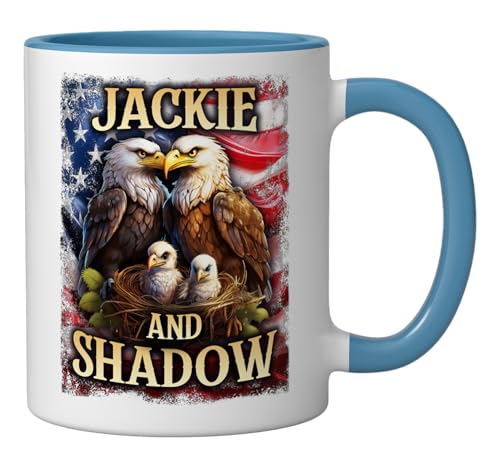 Tazón de cerámica con águila y bandera americana 11 oz miniatura 2