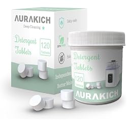 AURAKICH Bottle Washer Detergent Tablets, 120 Tablets | Deep Cleaning, Independent Bottle Pack(Better Moisture Proof), Baby-Safe Formula