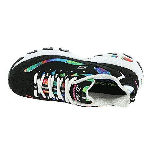Skechers Women's D'Lites Summer Fiesta, Black Multi, 11