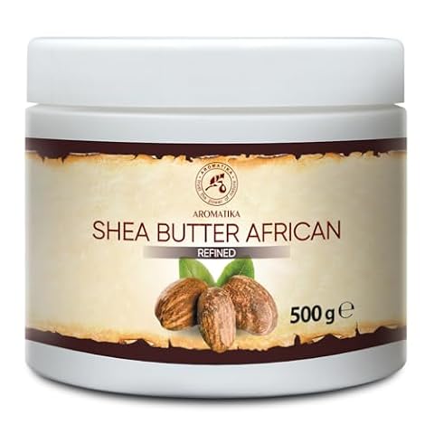 AROMATIKA Shea Butter 500g - Refined - 100% Pure & Natural - African Shea Butter - Ghana- Best for Hair - Skin - Lip - Face - Body care