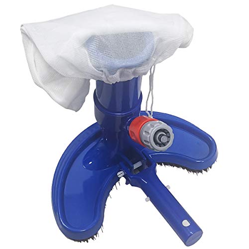 GKanMore Pool Jet Vacuum Underwater Half Moon Vacuum Head with Brush and Mesh Bag Vacuum Cleaner for Above Ground Pool Inground Pool Vinyl Pool Spa Hot
