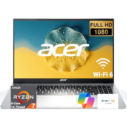 Acer Aspire 3 Laptop | AMD Ryzen 7 7730U CPU(beat Intel i7-1365U) | 15.6" FHD Display | Backlit Keyboard | 12GB RAM | 256GB SSD | Win 11 Pro | School, Business & Productivity