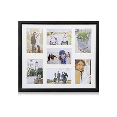 Arpan 6"x4" Multi Aperture MDF Photo Picture Frame - Holds 7 Photos 6"x4" Cover