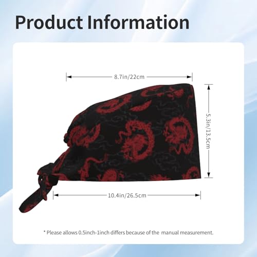 Image of Surgical Caps Men Women, Scrub Cap with Sweatband Adjustable