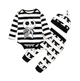 Material: Meine ersten Halloween-Outfits für Jungen aus hochwertigem Baumwollstoff, superweich und hautfreundlich. Ihr Baby fühlt sich beim Tragen dieses Halloween-Kleidesets warm und bequem an und schadet der Haut des Babys nicht.