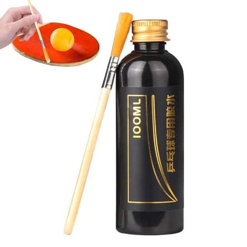 Juego de adhesivos para raquetas de ping pong de mesa de 100 ml con pincel, adhesivo para raquetas de ping pong, especialmente desarrollado para aficionados y P