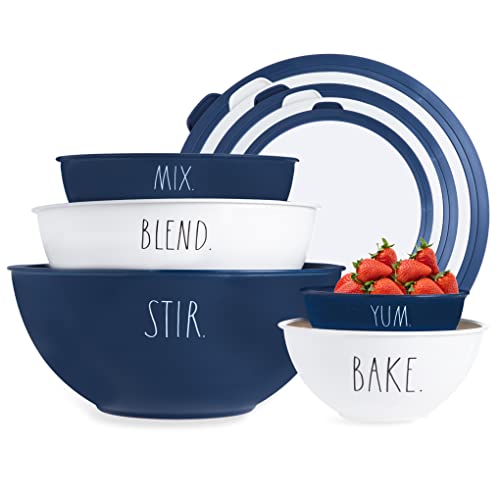 Buy Rae Dunn Mixing Bowls with Lids 10 Piece Plastic Nesting Bowls