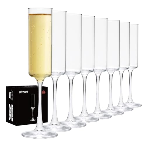 Ufrount Champagne Flutes 5oz,Clear Champagne...