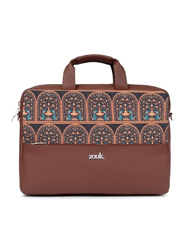 Image of ZOUK Arin Laptop Bag | Slim & Stylish Laptop Bag for Women Office Use | Fits 15.6+ Inch Laptop | Padded Compartment Fits up to 17 Inch Laptop | Water-Resistant | Lightweight