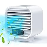 Personal Air Cooler, Battery Operated Portable Air Conditioner Fan, USB Rechargeable Space...
