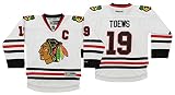 Outerstuff NHL Chicago Blackhawks Jonathan Toews #19 Youth 8-20 Premier White Jersey, Small/Medium