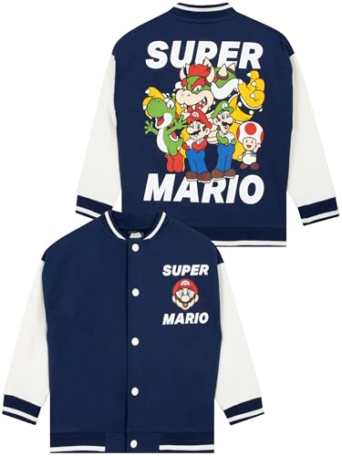 Super Mario Boys Bomber Jacket Luigi Bowser Yoshi And Mario Varsity Jacket Cotton Kids Jackets 7