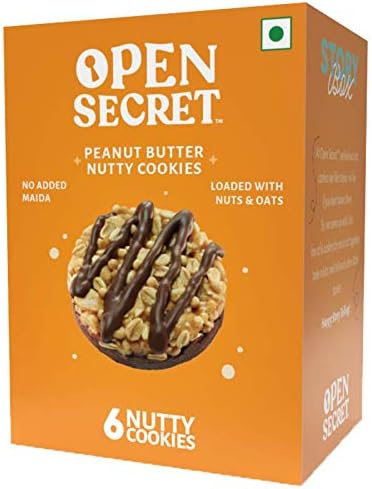 Peanut Butter Story Box -1 | Peanuts & Chocolate- All at Once|Family Snacks Biscuit |No Added Maida| 6 Cookies Per Box, 75 gm