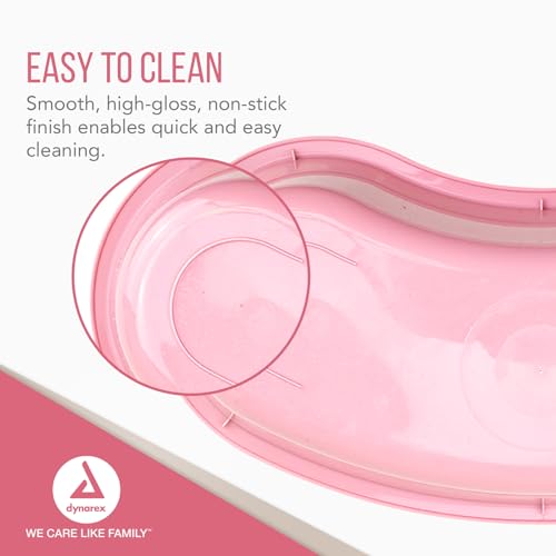Image of Dynarex Bedside Plastic Graduated Emesis Basin - Measures and Collects Fluids - No DEHP Or Natural Rubber Latex - 9 inch, 500 cc Capacity, Case of 250