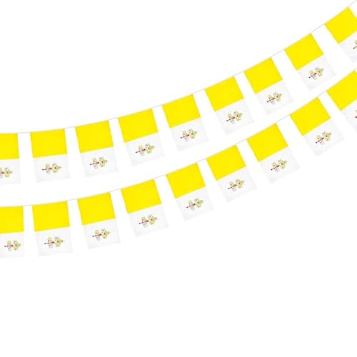 Pandiui23 Bandera de Ciudad del Vaticano 40 unidades 11.4M, banderines Ciudad del Vaticano, bandera Nacional 14 x 21 cm