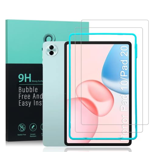 Ibywind for Honor Pad 10/Pad 20 Screen Protector,2 Pack,9H Hardness Tempered Glass with Alignment Frame,Full Coverage,Bubble Free,Fingerprint Unlock,Scratch Resistant