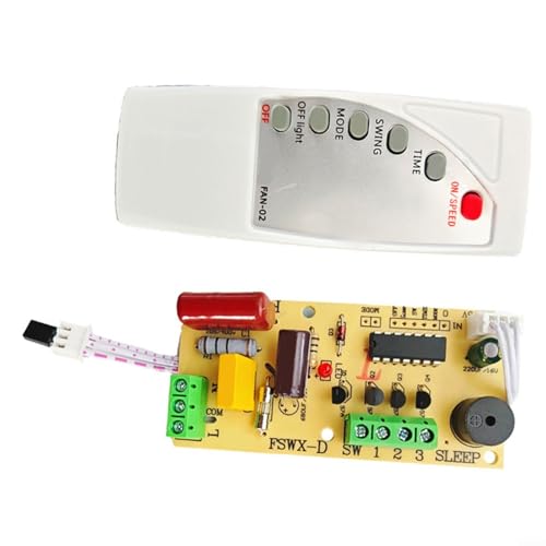 EXTRWORY Placa de circuito de control de ventilador con control remoto, para ventiladores eléctricos