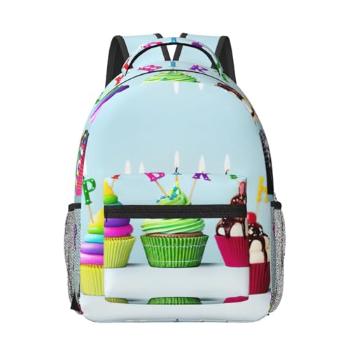 Sac à dos pour ordinateur portable EdWal noir imprimé cupcakes voyage