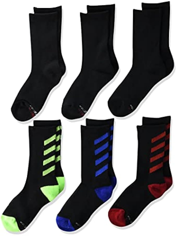 Hanes Boys' Performance X-Temp 6-Pair Crew Socks