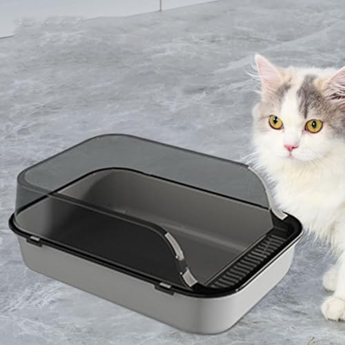 Bac à litière couvert pour chat lapin avec sac à déjections portable anti-odeurs - 6