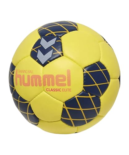 hummel hmlCLASSIC Elite Handball Trainingsball gelbblau, 1 Ohne Geschlecht