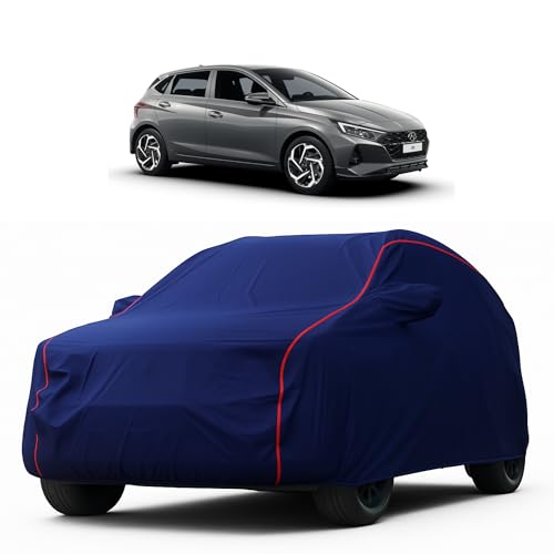 Image of Car Accessorie compatible with Hyundai i20 (2014 to 2024) car cover - Water Proof car Cover - with Mirror car cover Hyundai i20 car cover