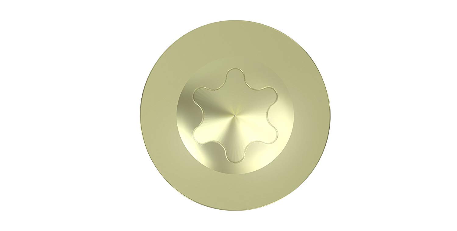 Belko Tornillos para aglomerado con cabeza avellanada, 5,0 x 60-500 unidades, rosca parcial, JD-79, galvanizado amarillo, Torx, tornillo universal, tornillo para madera